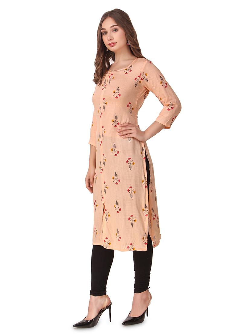 floral straight kurta - 16969110 - Standard Image - 1