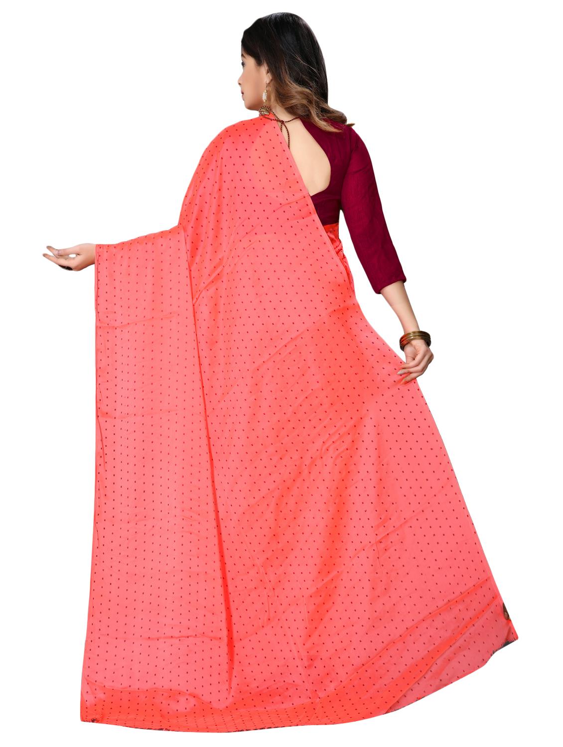 polka dots woven saree with blouse - 16969459 - Standard Image - 1