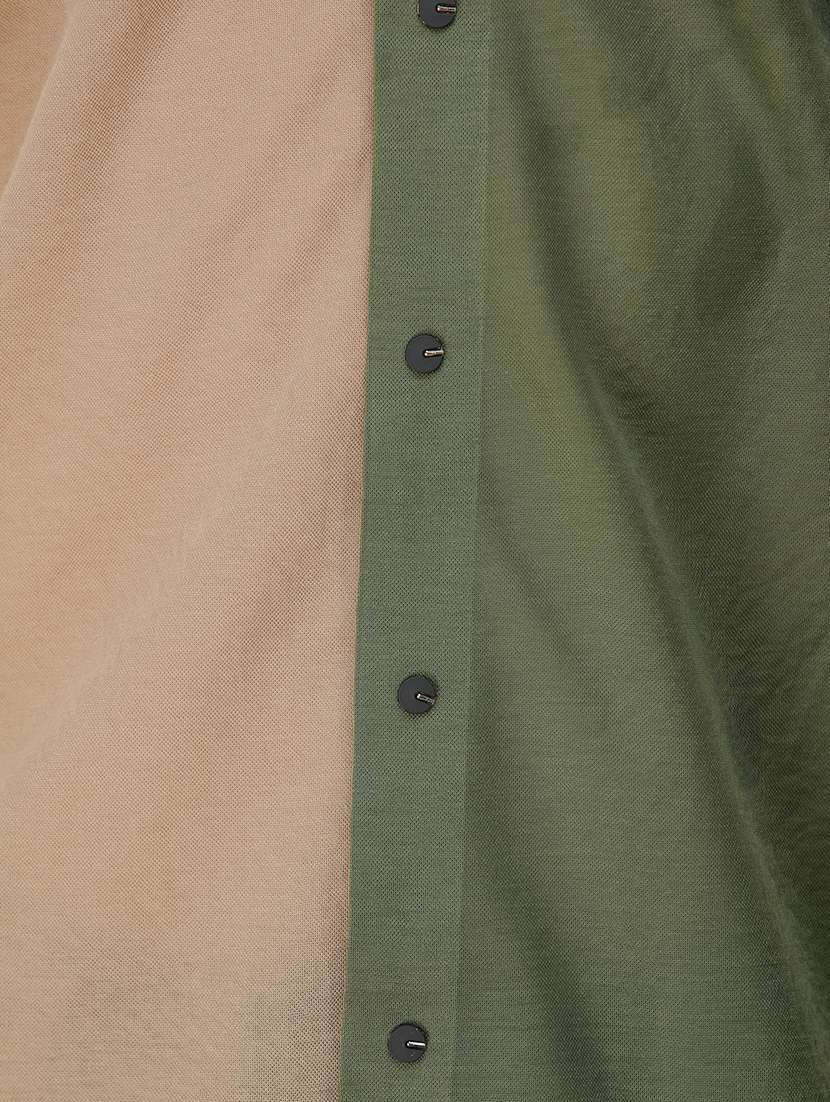 green color block casual shirt - 16970025 - Standard Image - 4