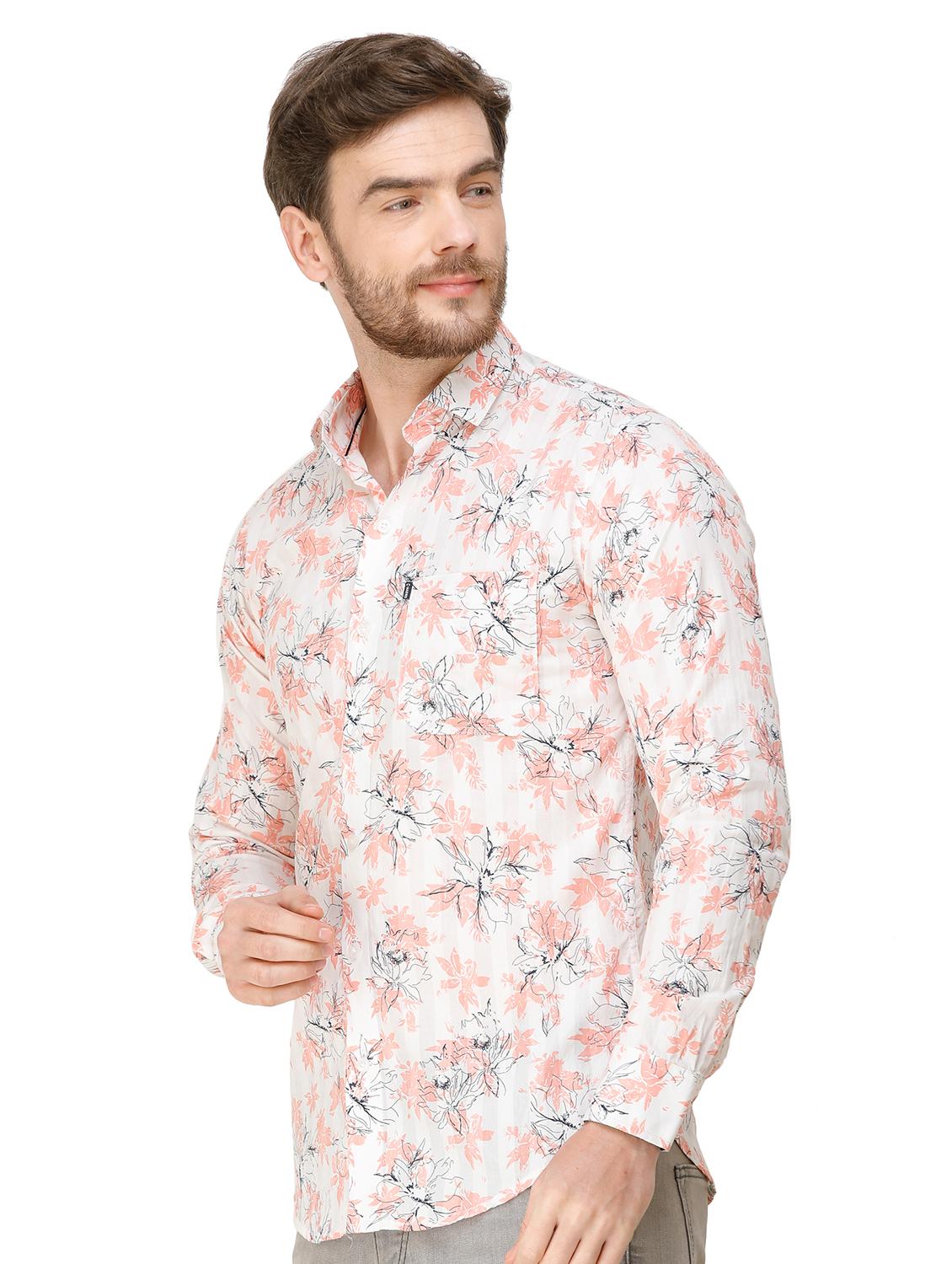 pink cotton blend casual shirt - 16970028 - Standard Image - 1