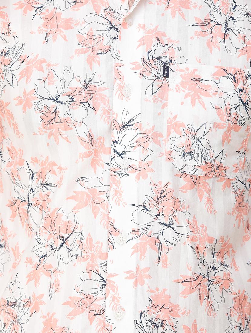 pink cotton blend casual shirt - 16970028 - Standard Image - 4