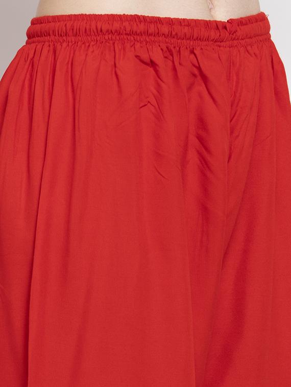 red foil print straight palazzo - 16971295 - Standard Image - 4
