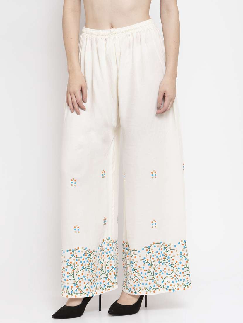 printed hem straight palazzo  - 16971304 -  Standard Image - 1