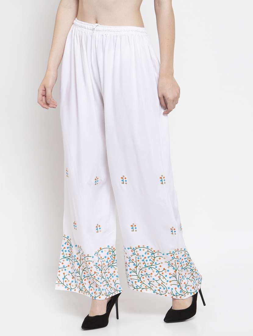 printed hem straight palazzo  - 16971305 -  Standard Image - 1