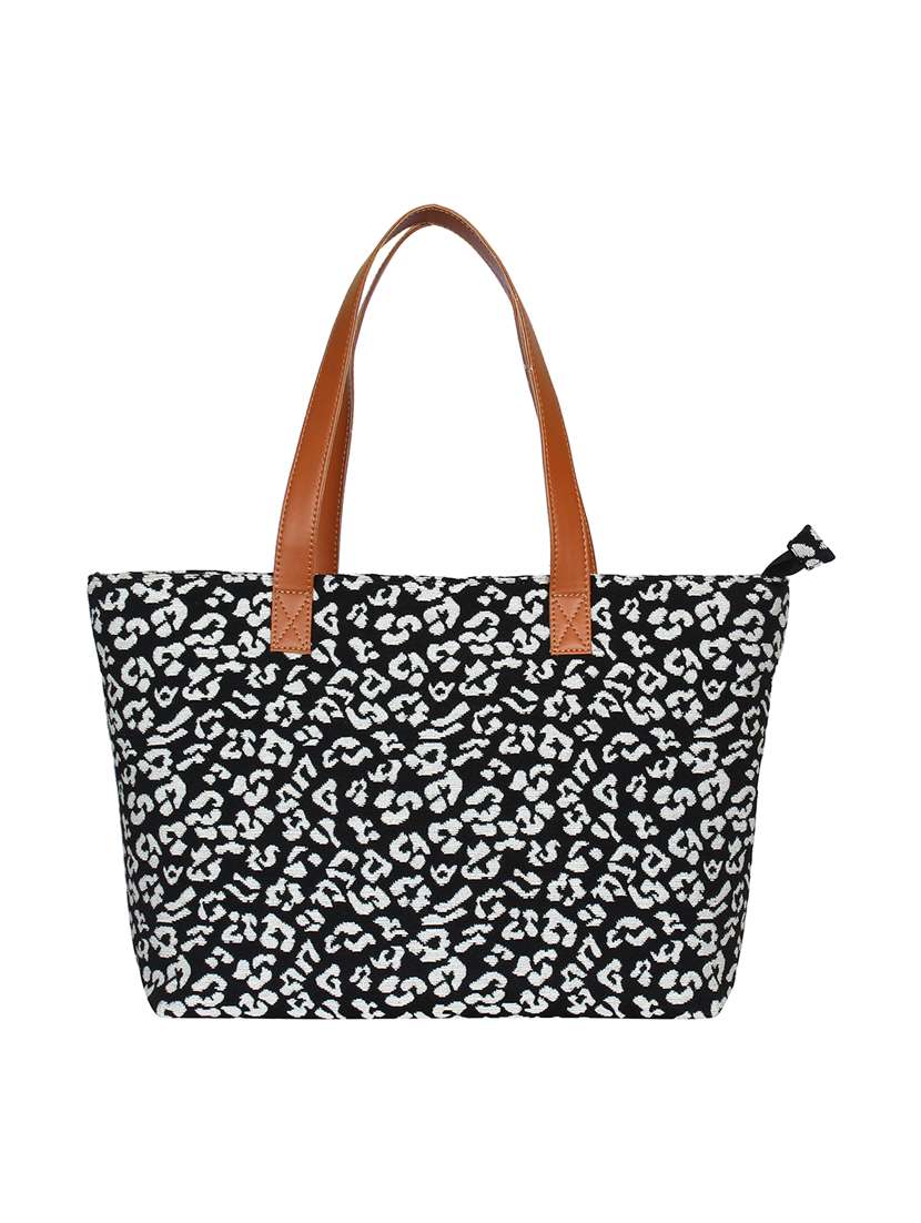 multi colored canvas handbag