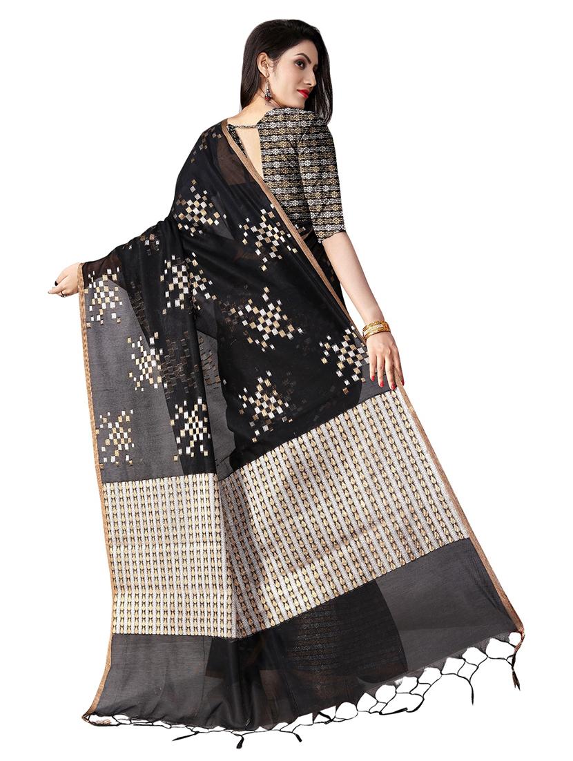 geometrical banarasi saree with blouse - 16972393 - Standard Image - 1
