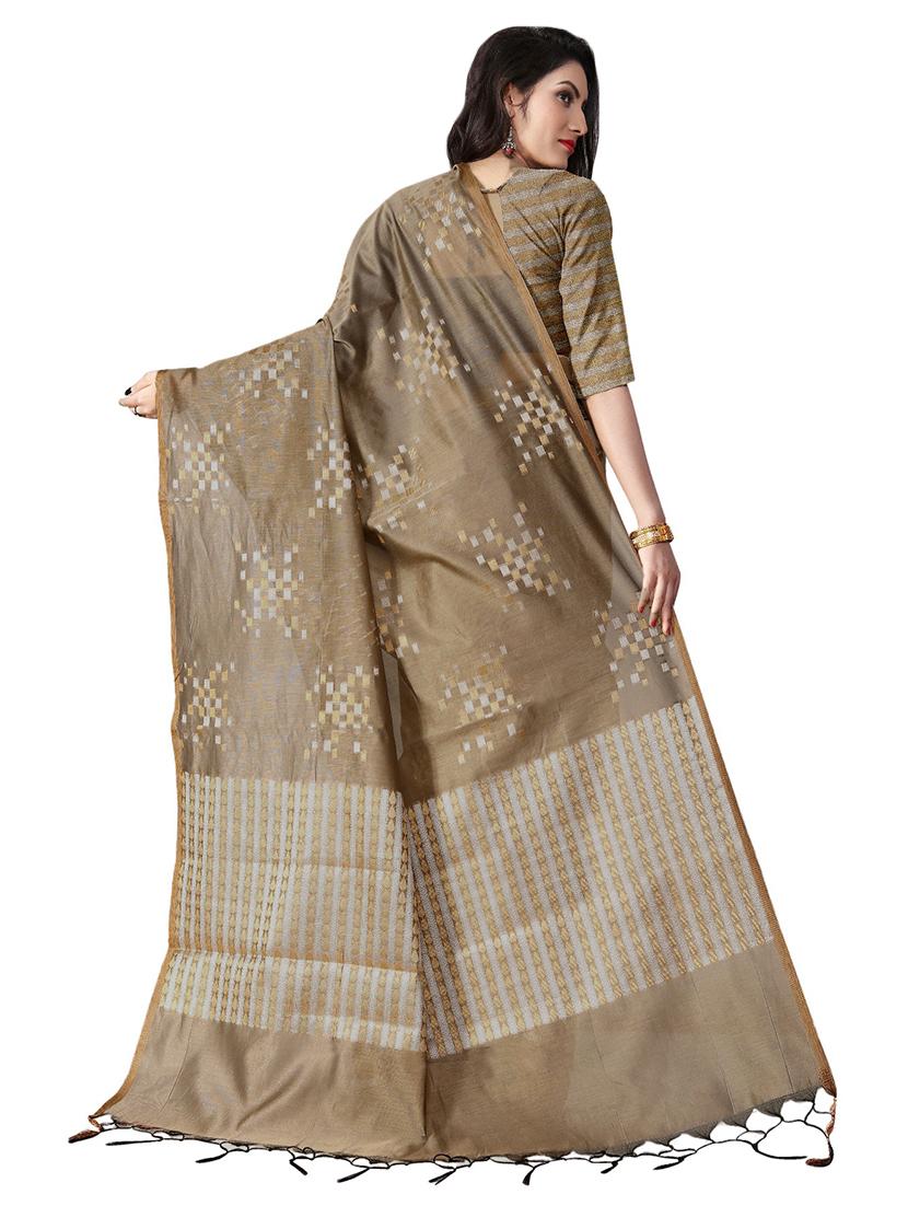 geometrical banarasi saree with blouse - 16972394 - Standard Image - 1