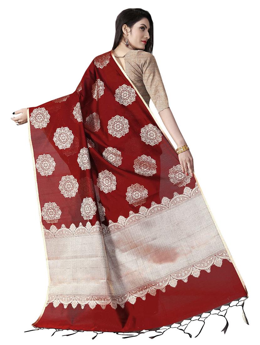 floral banarasi saree with blouse - 16972399 -  Standard Image - 1
