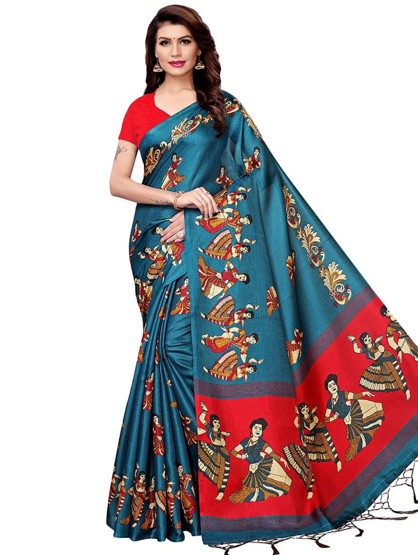 conversational printed saree  with blouse