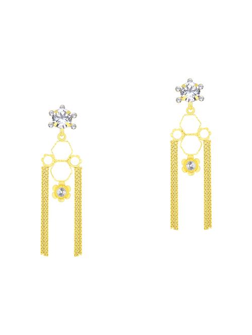 gold brass chandellier earring - 16973358 - Standard Image - 0