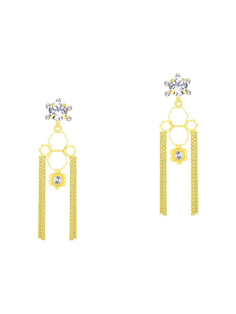 gold brass chandellier earring - 16973358 - Zoom Image - 0