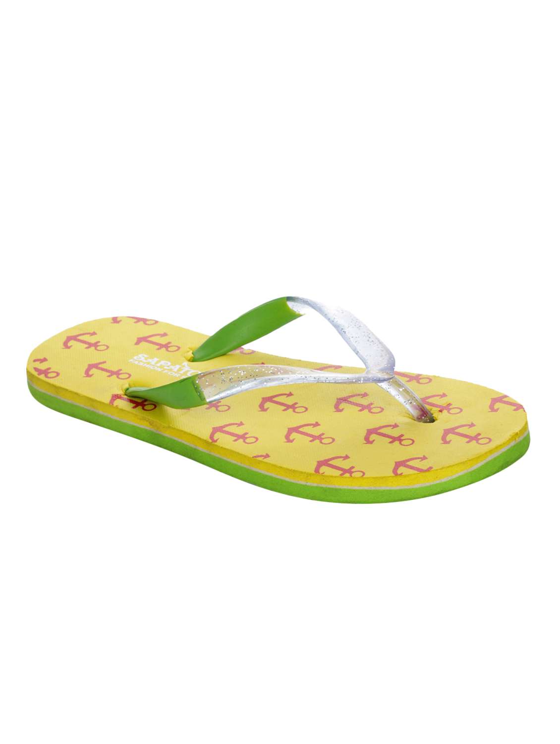 yellow rubber slippers flip flops - 16973743 -  Standard Image - 1