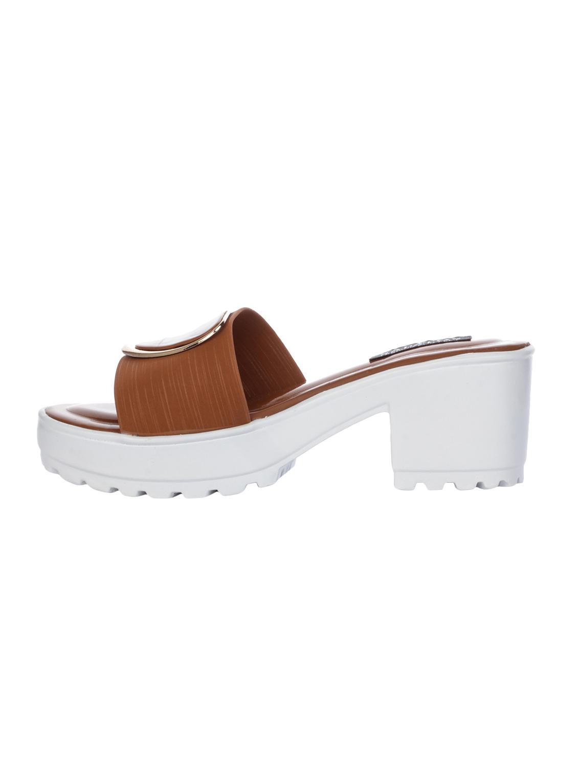 tan synthetic slip on sandals - 16973751 - Standard Image - 1
