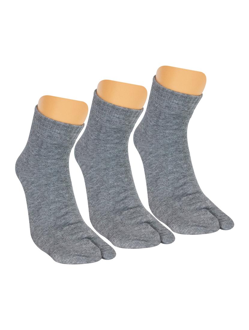 grey cotton ankle length sock - 16975807 - Standard Image - 1