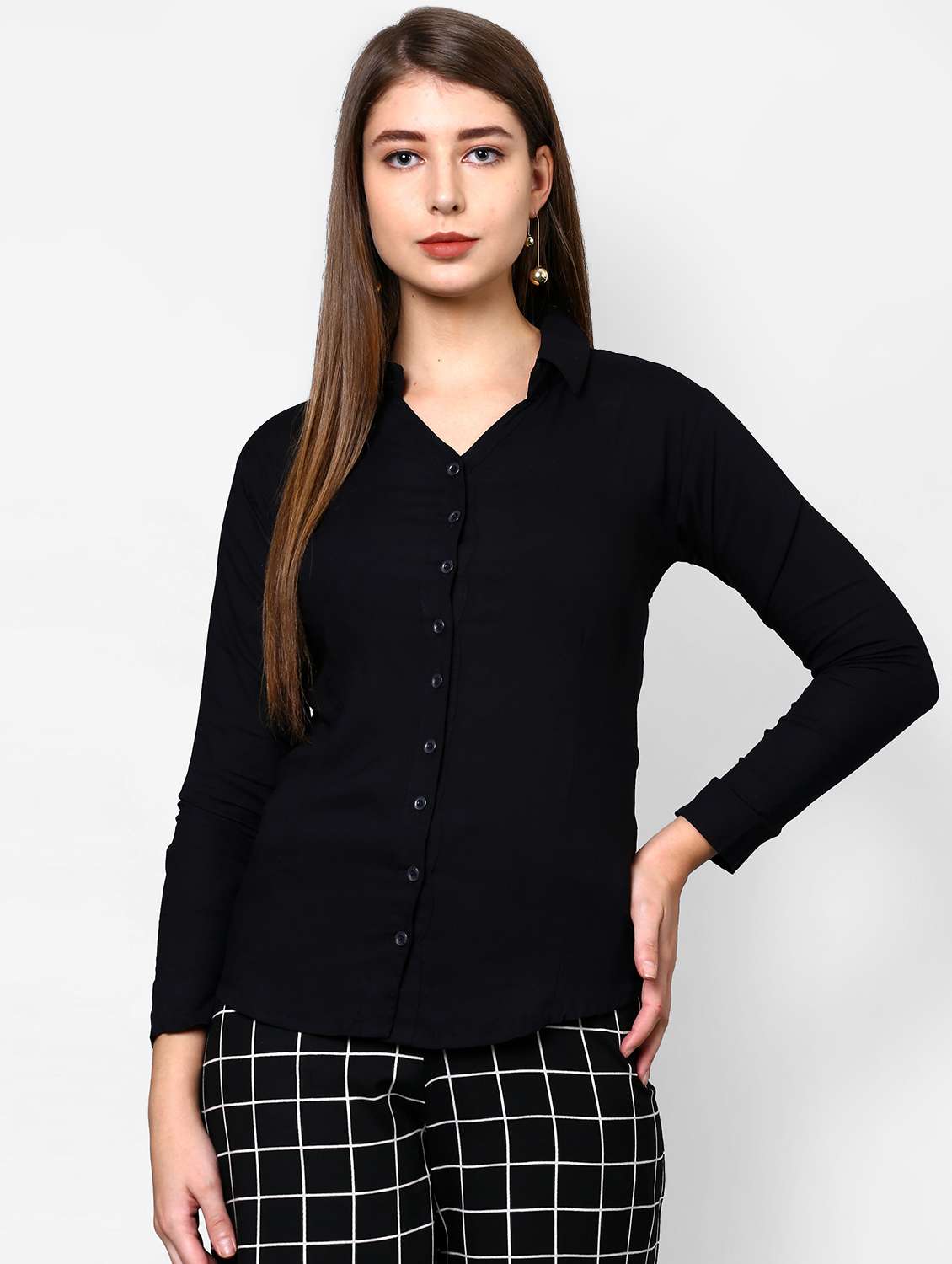 long sleeved solid shirt 