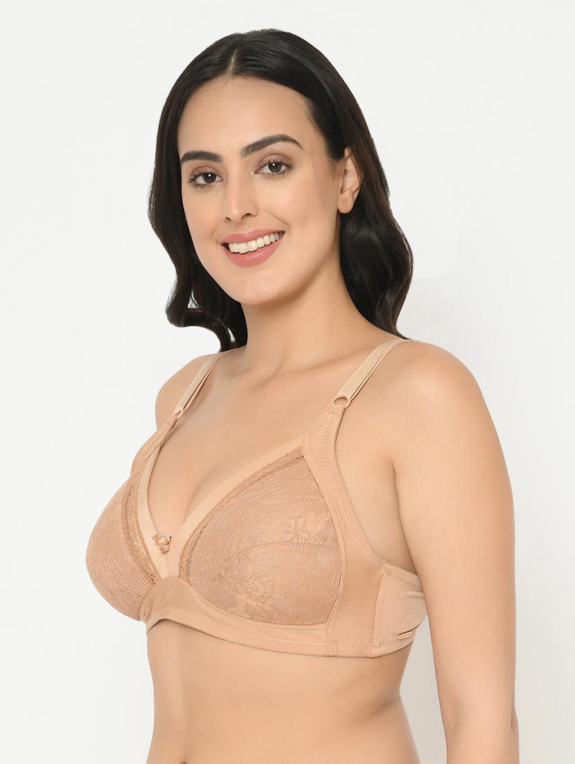 bow patch laced regular bra  - 16976206 -  Standard Image - 1