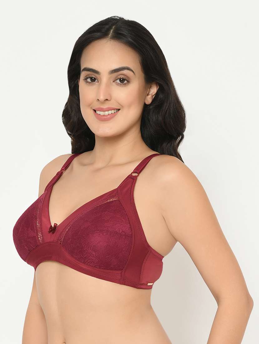 bow patch laced regular bra  - 16976209 -  Standard Image - 1