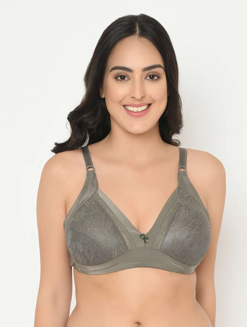 bow patch laced regular bra 