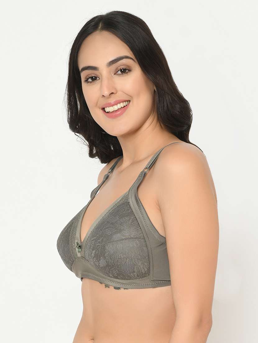 bow patch laced regular bra - 16976210 - Standard Image - 1