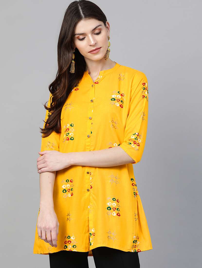 printed straight kurti