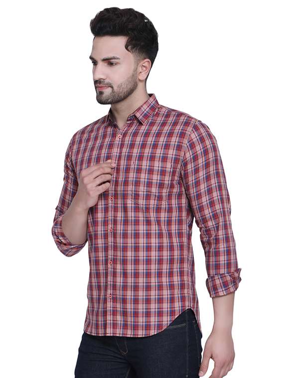 mens checks casual shirt - 16979328 - Standard Image - 1