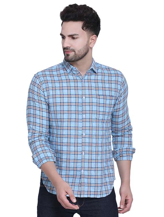 mens checks casual shirt