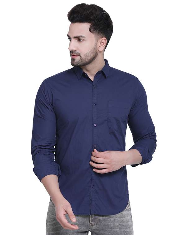 mens solid casual shirt