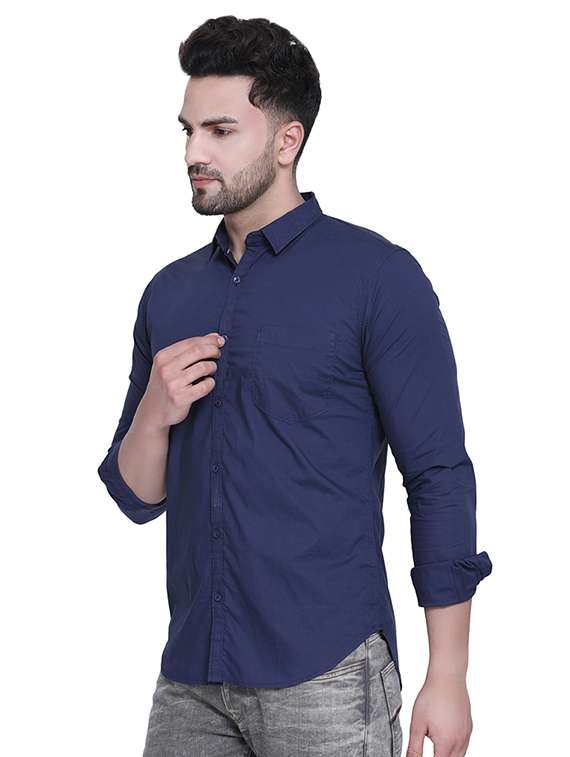 mens solid casual shirt - 16979339 -  Standard Image - 1