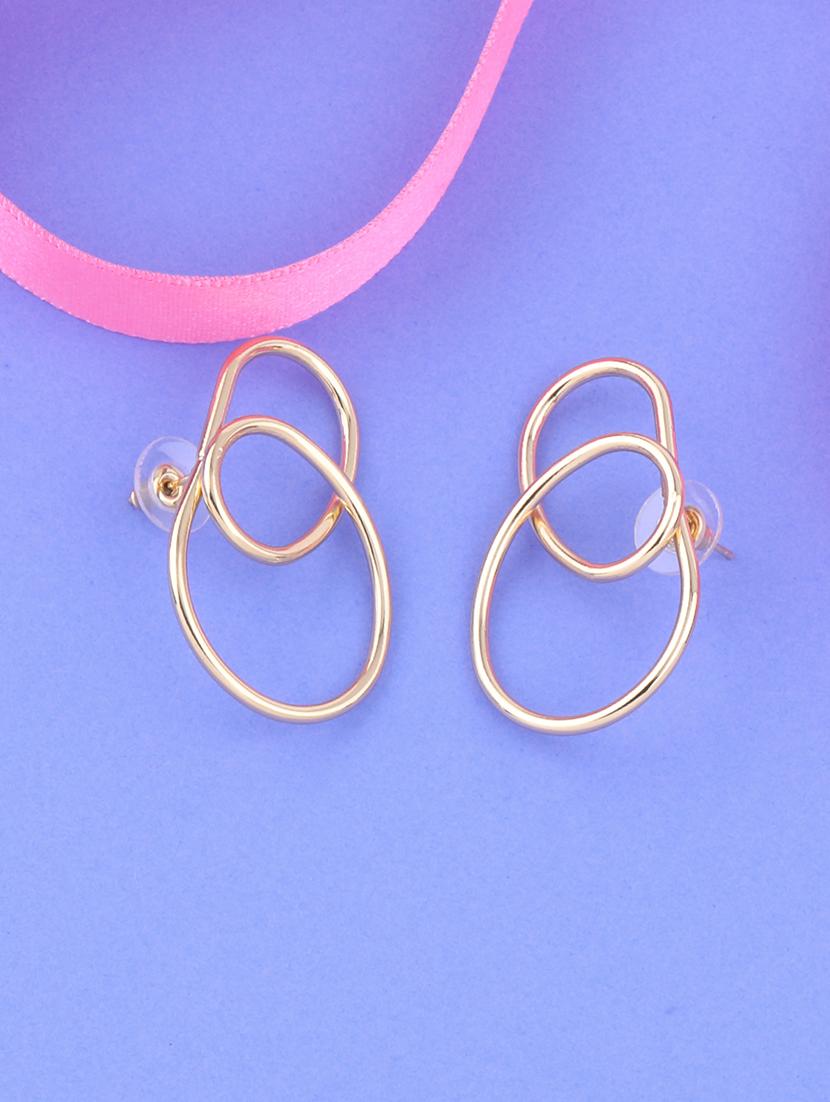 gold metal studs earring - 16979433 - Standard Image - 1