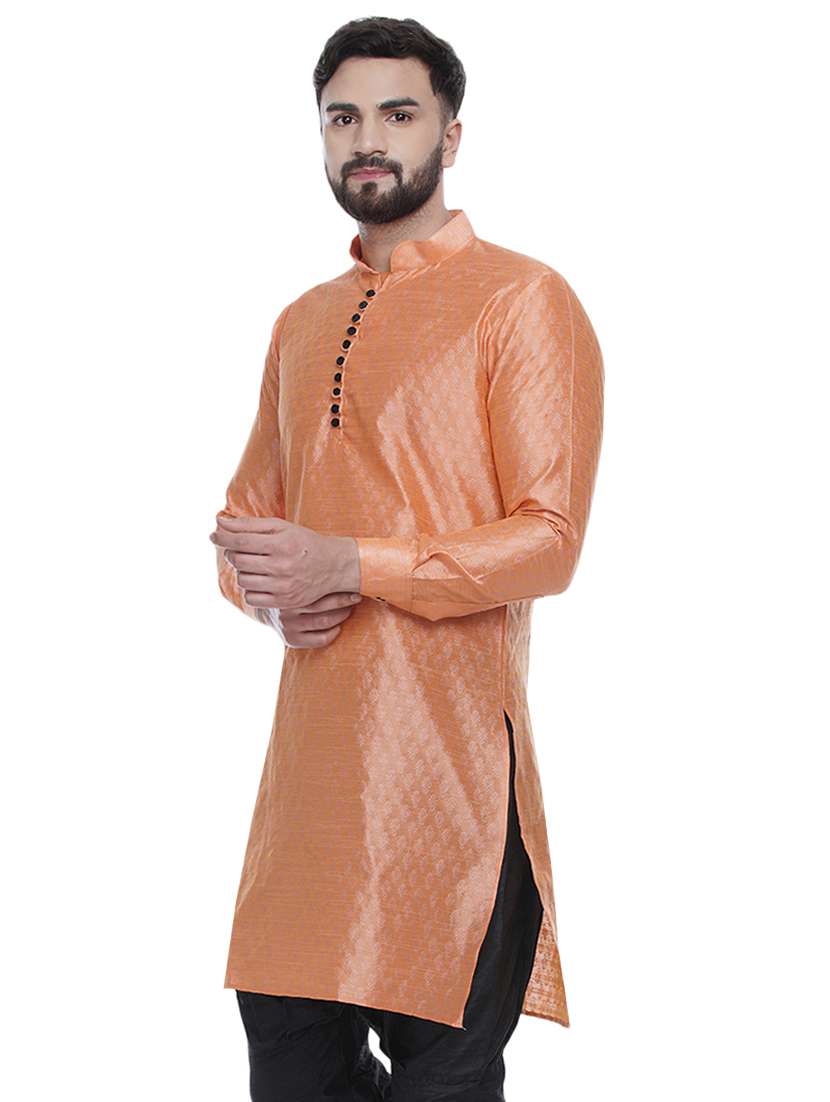 men self design mandarin neck long kurta - 16979464 -  Standard Image - 1