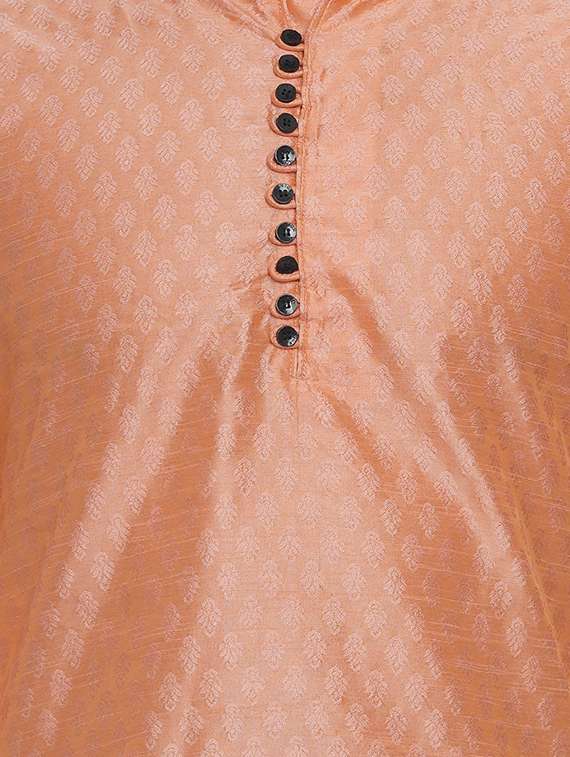 men self design mandarin neck long kurta - 16979464 -  Standard Image - 4