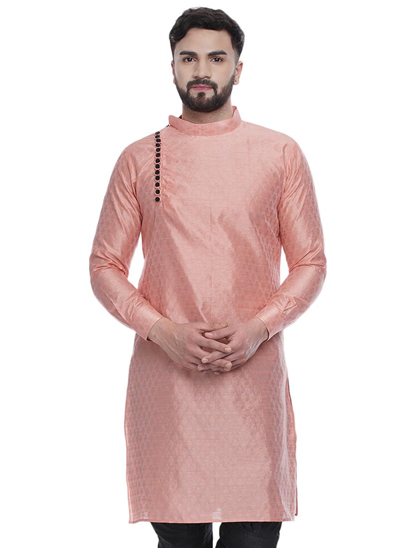 men self design mandarin neck long kurta - 16979466 - Zoom Image - 0