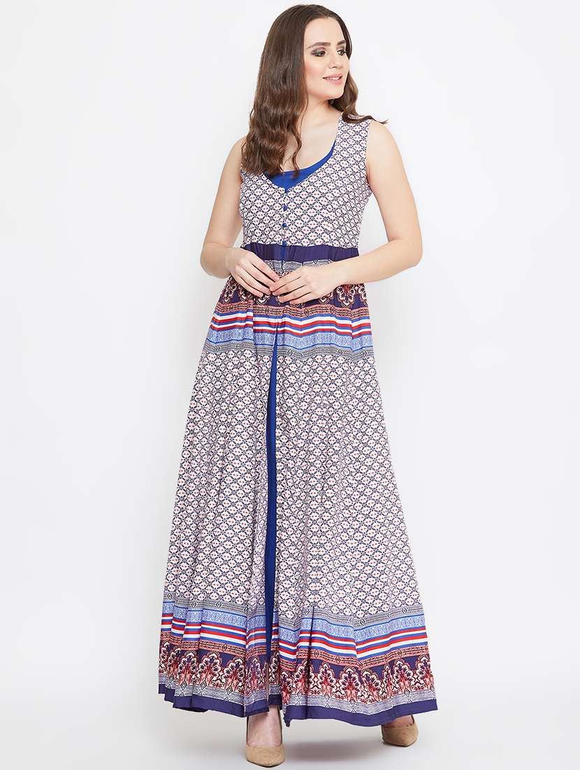 printed layered kurta