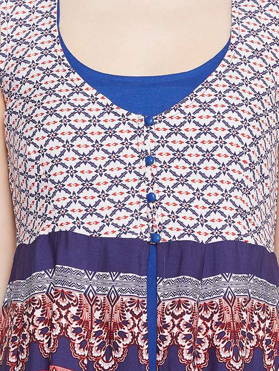 printed layered kurta - 16979567 -  Standard Image - 4