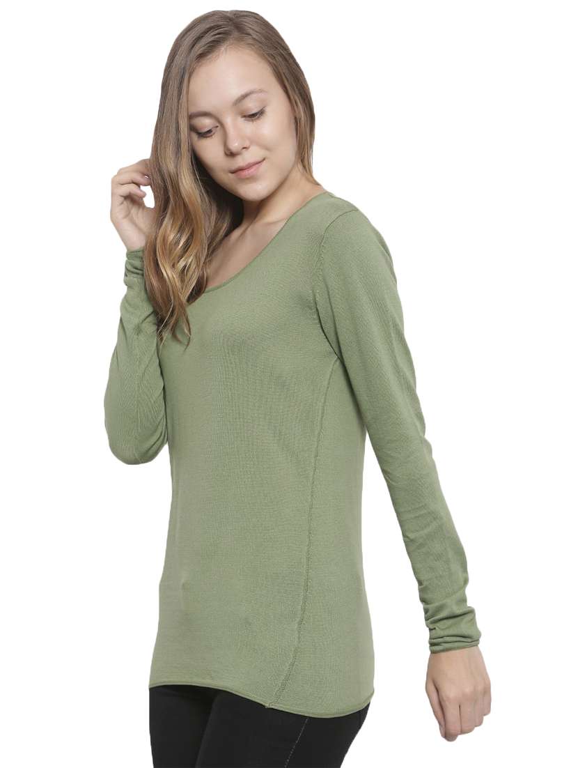 round neck solid top - 16979825 -  Standard Image - 1