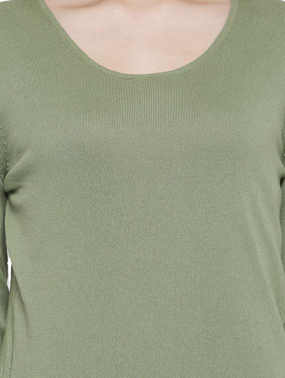 round neck solid top - 16979825 -  Standard Image - 4