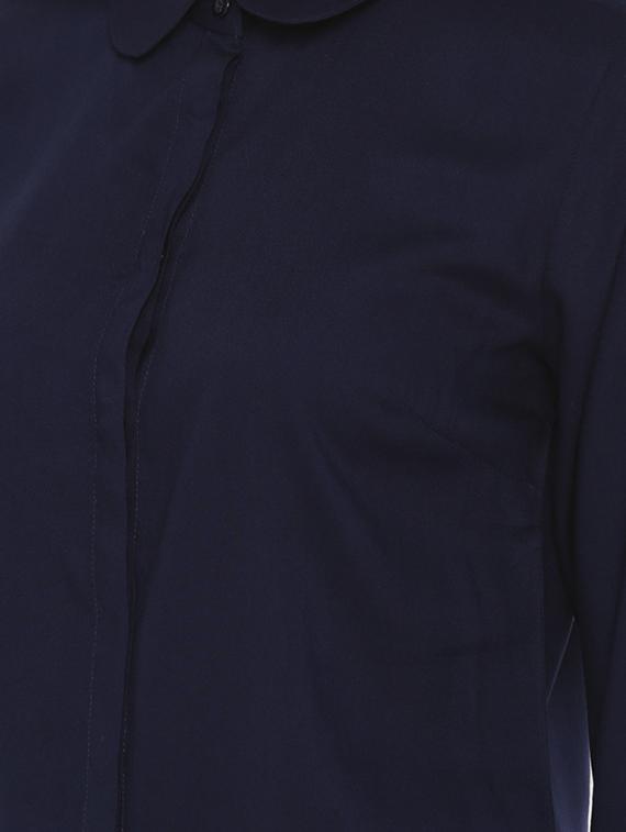 concealed placket solid shirt - 16979844 - Standard Image - 4