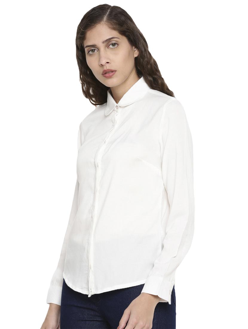 concealed placket solid shirt - 16979845 - Standard Image - 1