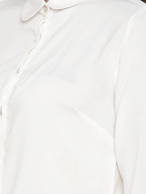 concealed placket solid shirt - 16979845 - Standard Image - 4