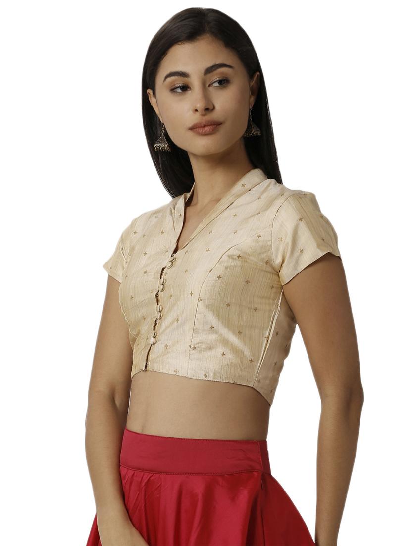polyester solid blouse - 16979851 - Standard Image - 1