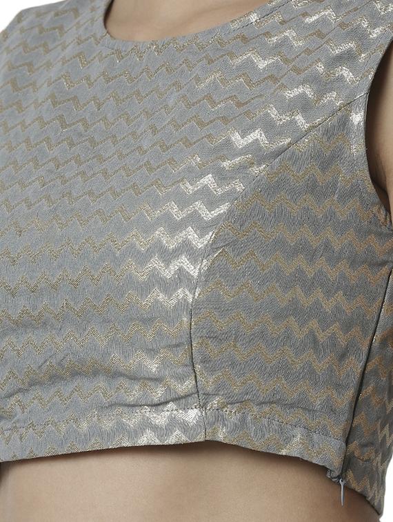 grey viscose printed blouse - 16979853 - Standard Image - 4