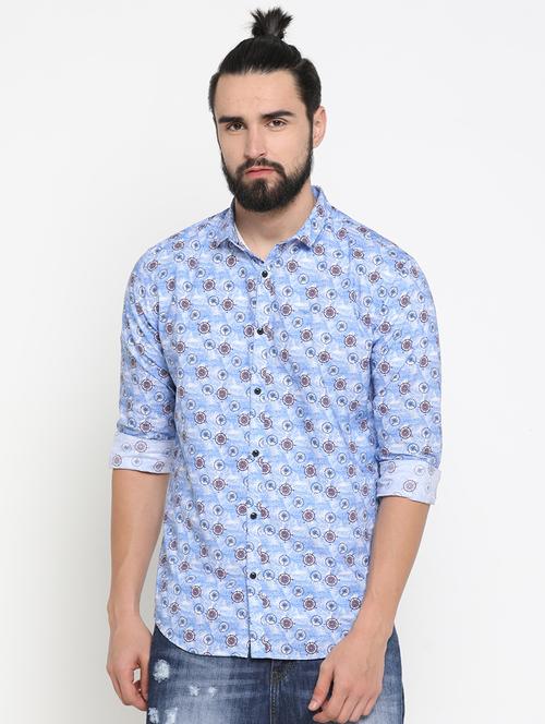 mens geometric casual shirt - 16980141 -  Standard Image - 0