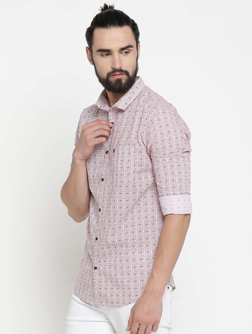 mens geometric casual shirt - 16980219 -  Standard Image - 1