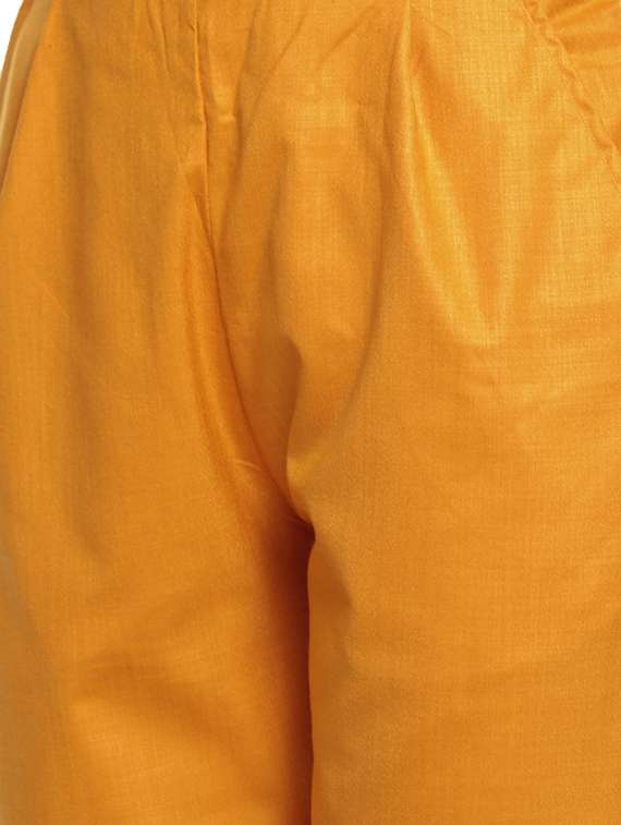 yellow cotton tapered pant - 16980368 - Standard Image - 4