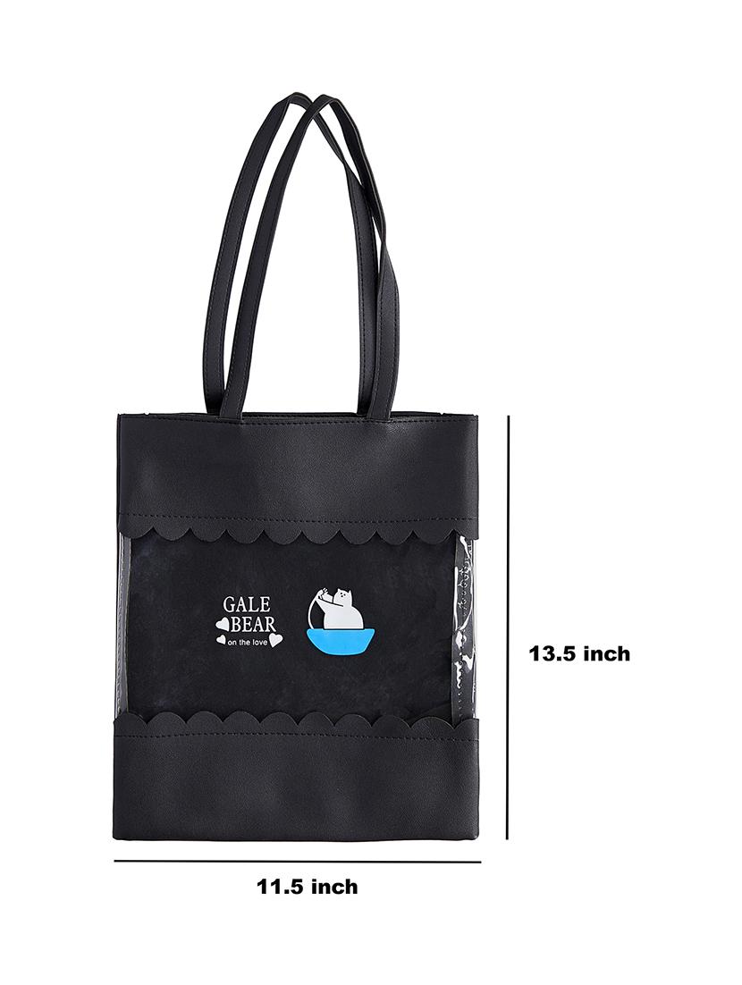black satin regular tote - 16980380 - Standard Image - 4