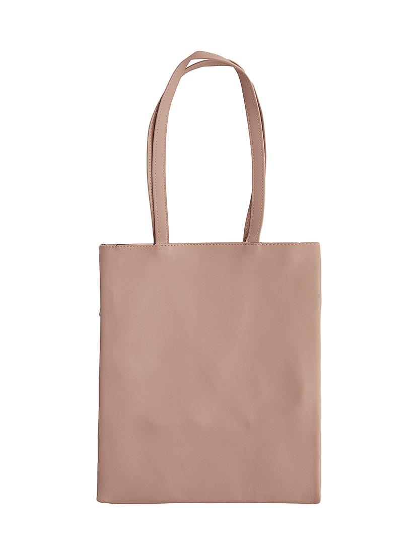 beige satin regular tote - 16980384 -  Standard Image - 1