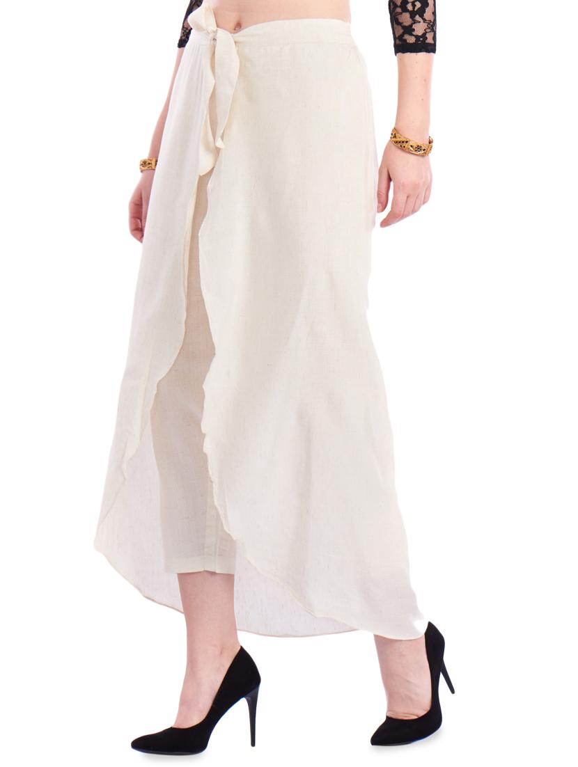 tie front wrap trouser - 16981285 - Standard Image - 1