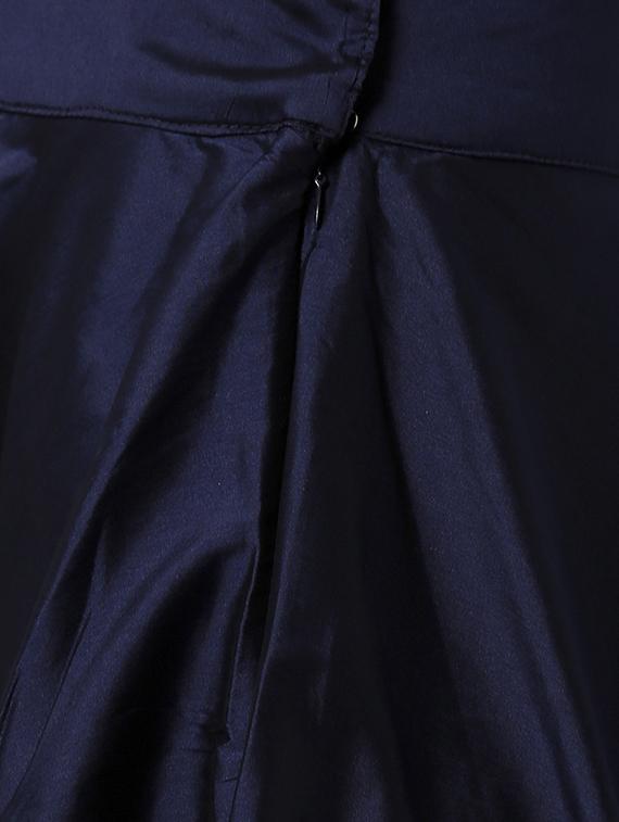 blue polyester flared skirt - 16981291 - Standard Image - 4