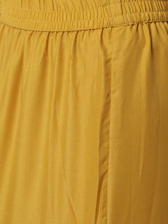 yellow cotton flared skirt - 16981310 - Standard Image - 4