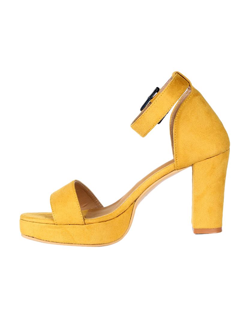 yellow ankle strap sandals - 16981334 - Standard Image - 1